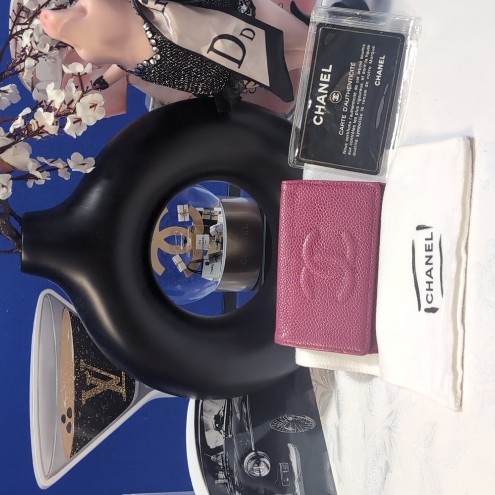 Chanel key holder Pink Leather